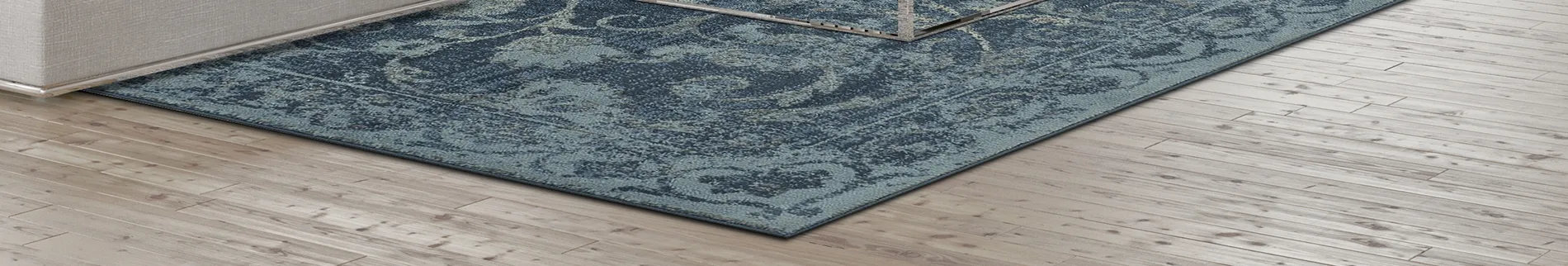 Blue area rug